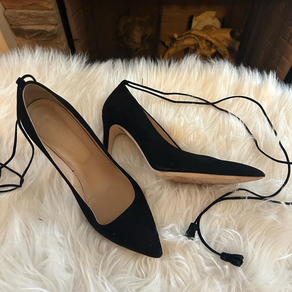 J Crew Falsetto Suede ankle tie pump - Picture 2 of 7